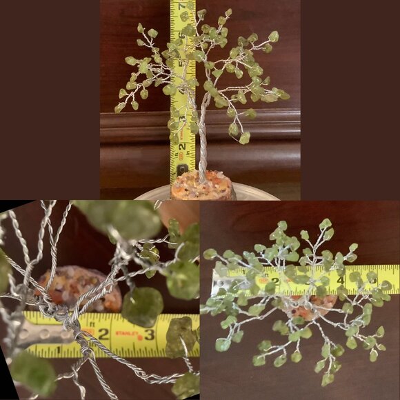 EUC Choice of Natural Carnelian, Peridot or Rose Quartz and Wire Tree of Life - Picture 10 of 15
